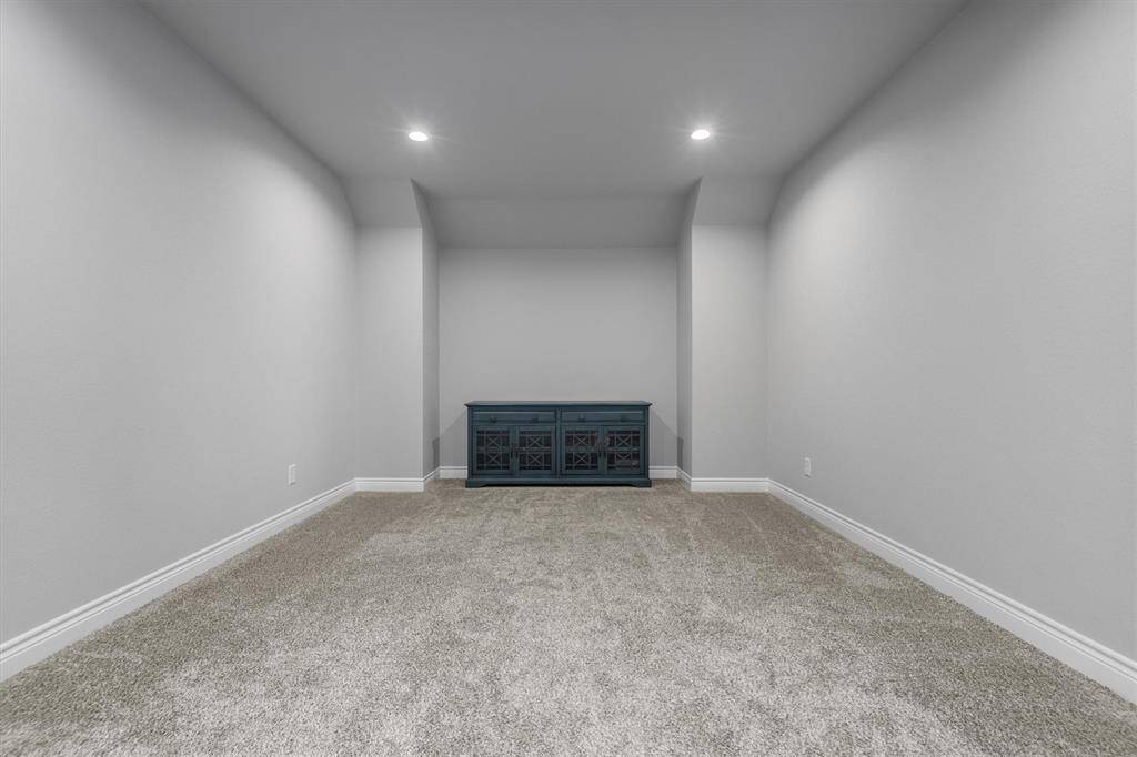 The large media room has many possibities for a movie theater!