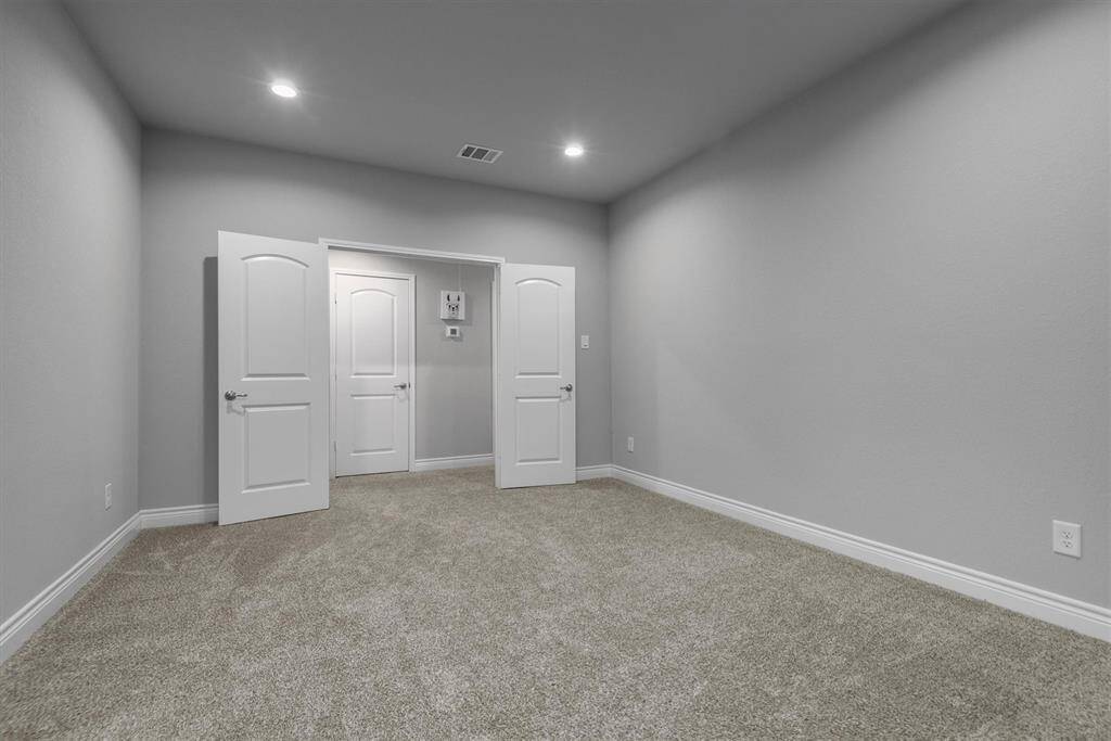 Media room looking out into the hall way.