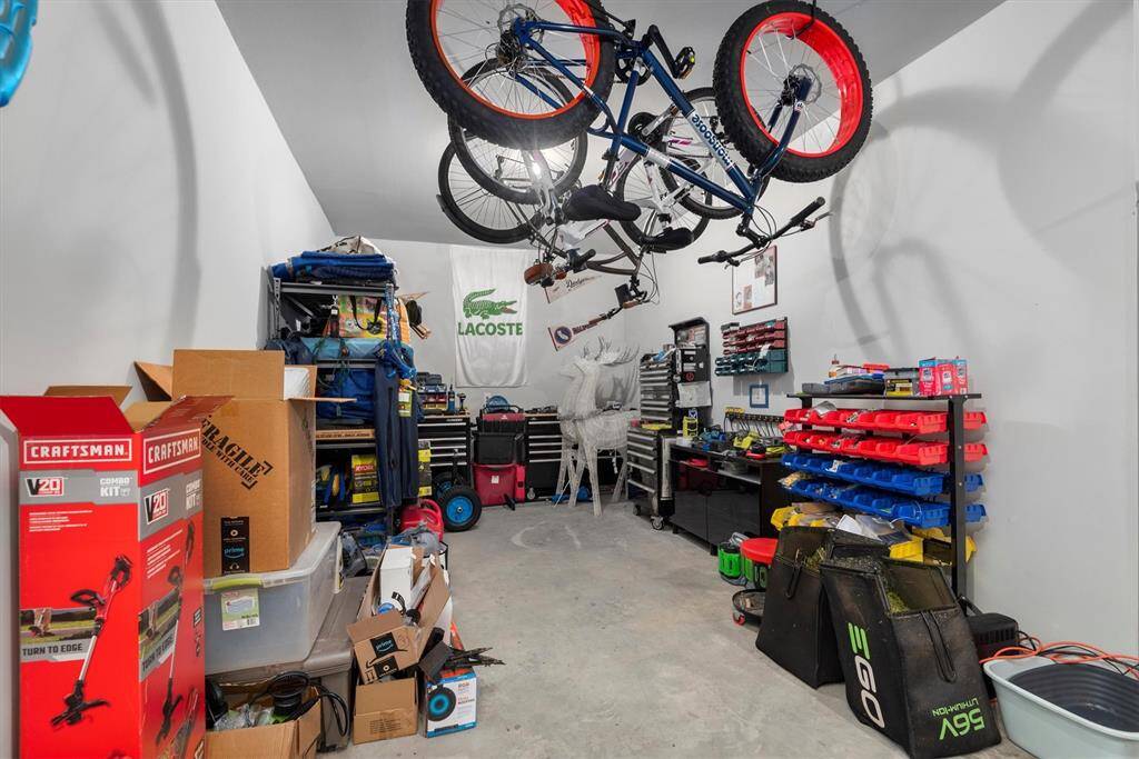4 car tandem garage for extra storage.