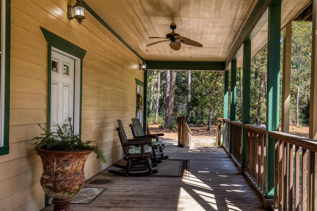 Back Porch over looking your secluded backyard