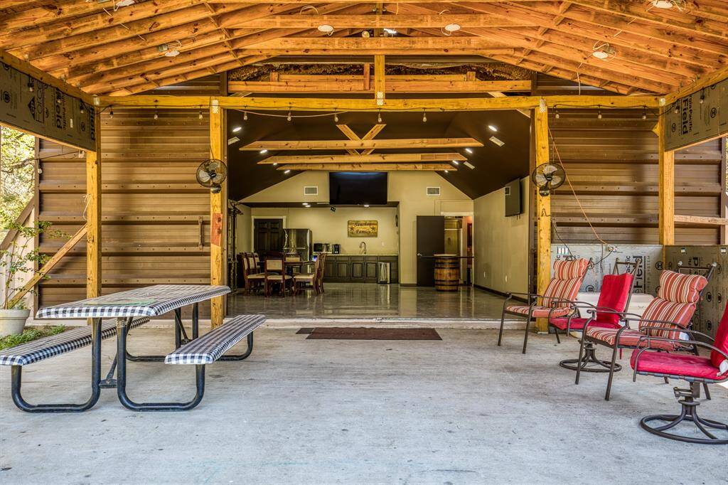 Double Doors open up to the Entertainment Bunker