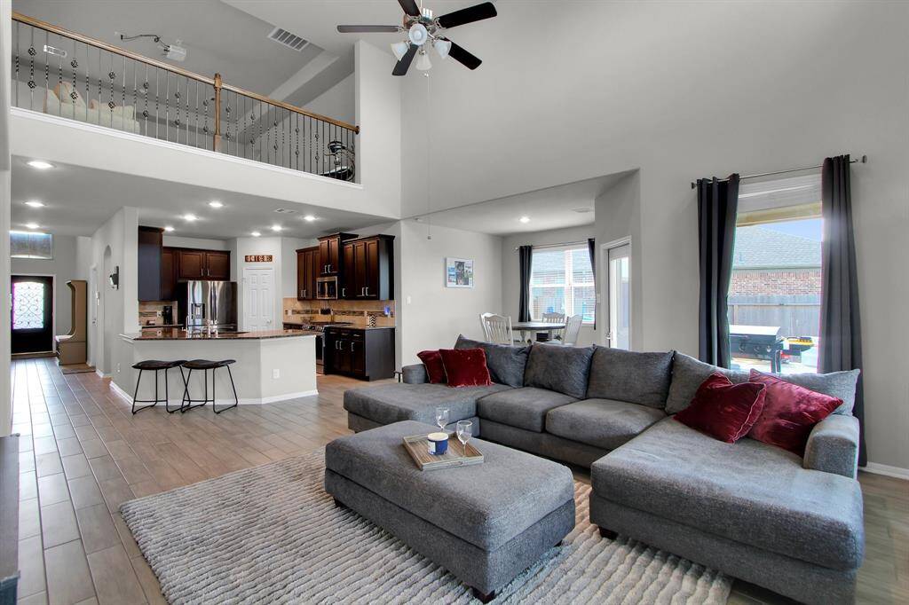 Oversized primary bedroom on the first floor