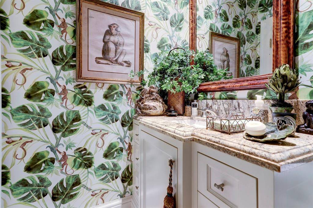 Powder Room off the kitchen area adjacent to the office.