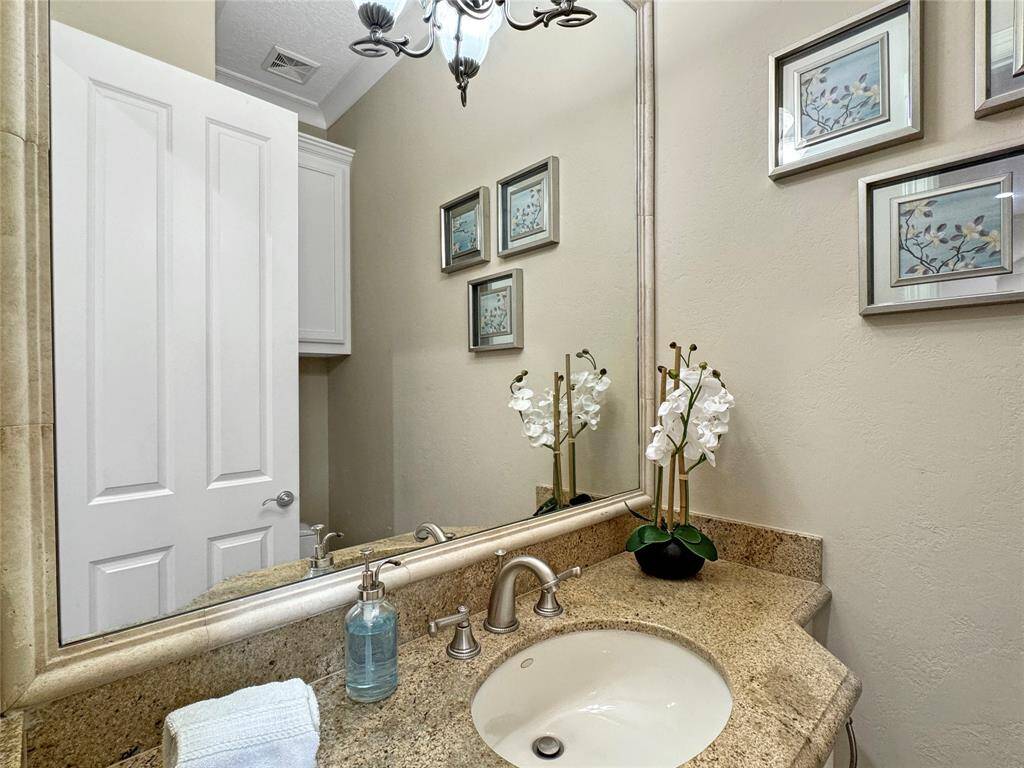 Vanity bathroom on first floor.