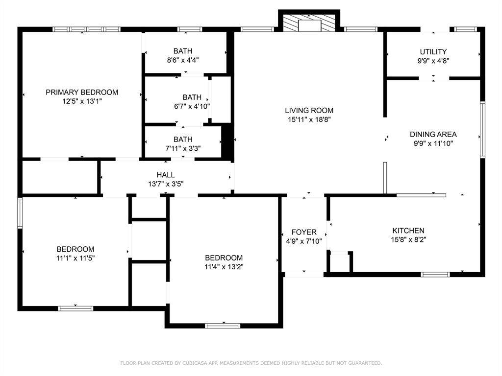 Here is a floor plan for this lovely home.