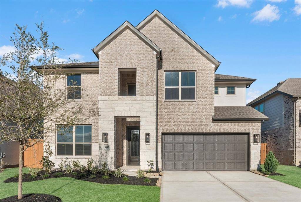 MOVE IN READY!! Westin Homes NEW Construction (Alden IX, Elevation B) Two story. 4 bedrooms. 3.5 baths. Green grass added to enhance photo.