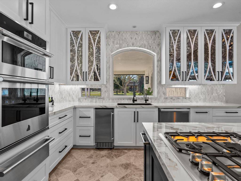 Gourmet kitchen outfitted with premium appliances.