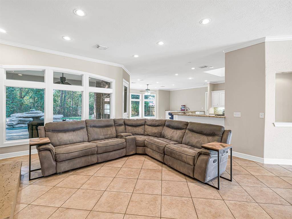 Great views of the pool area from this room. Plenty of space for family and friends