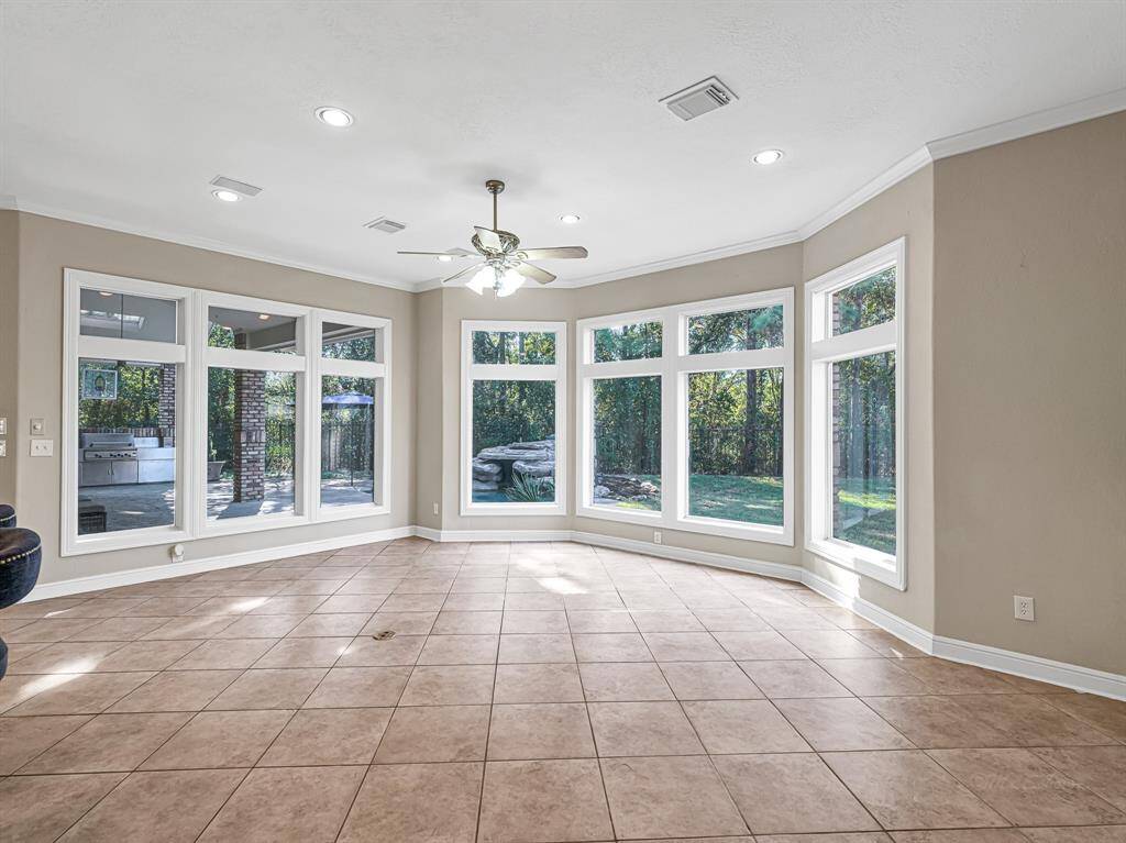 Plenty of windows to enjoy the back yard views