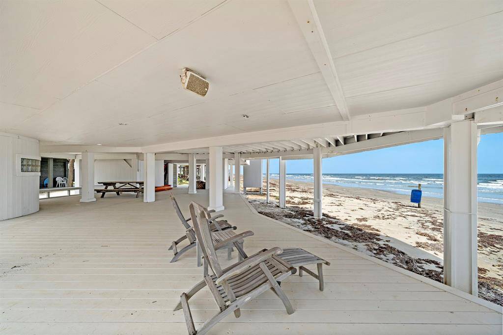 First floor deck is great for enjoying the outdoors, even on a rainy day.
