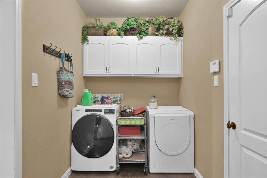 Laundry room has storage