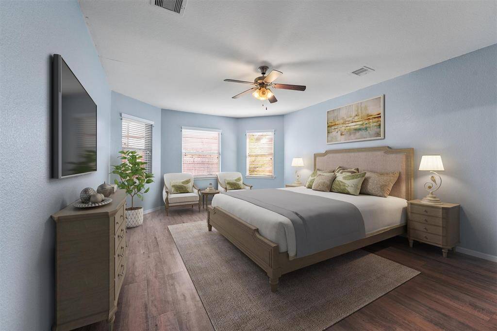 Primary bedroom - virtually staged