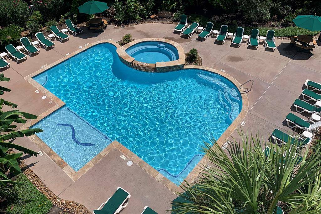 One of the pools is heated for wintertime enjoyment.