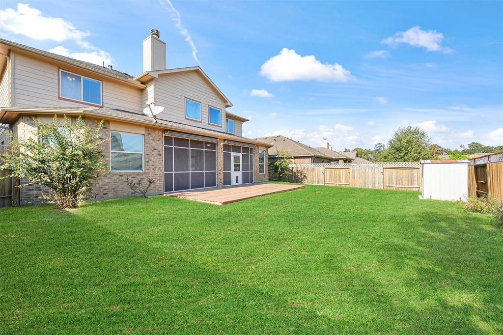 Fenced backyard