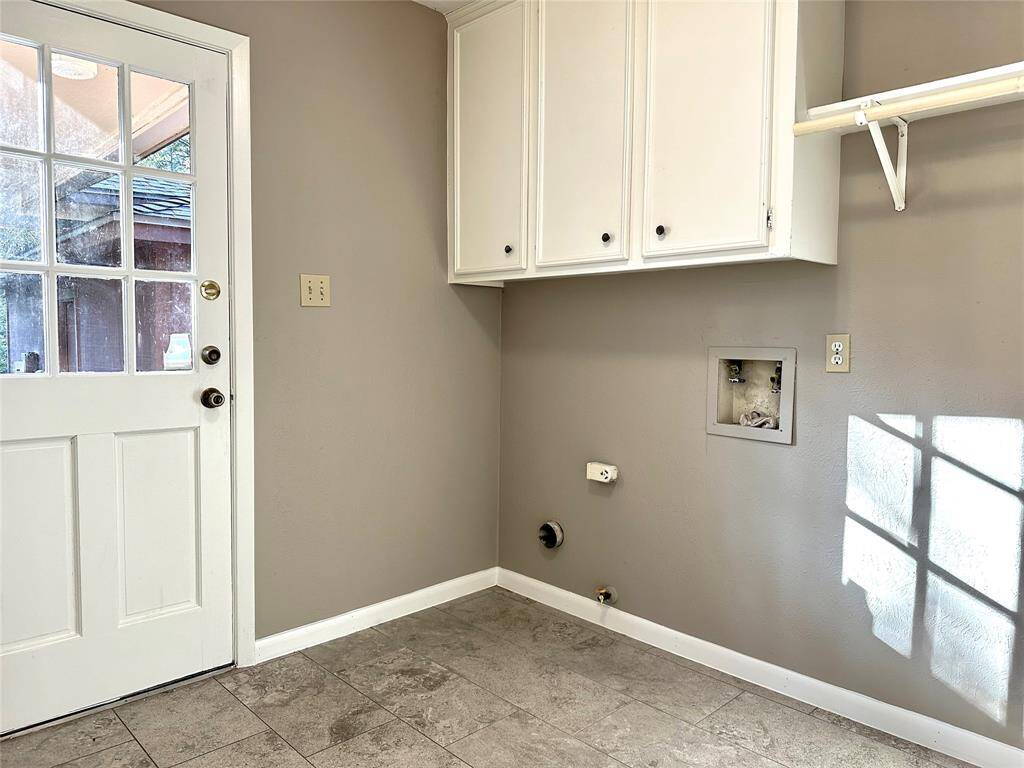 Laundry Room with back door