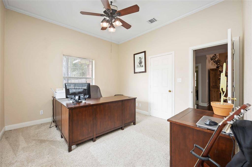 The downstairs office offers a closet and is big enough to be a 4th bedroom.