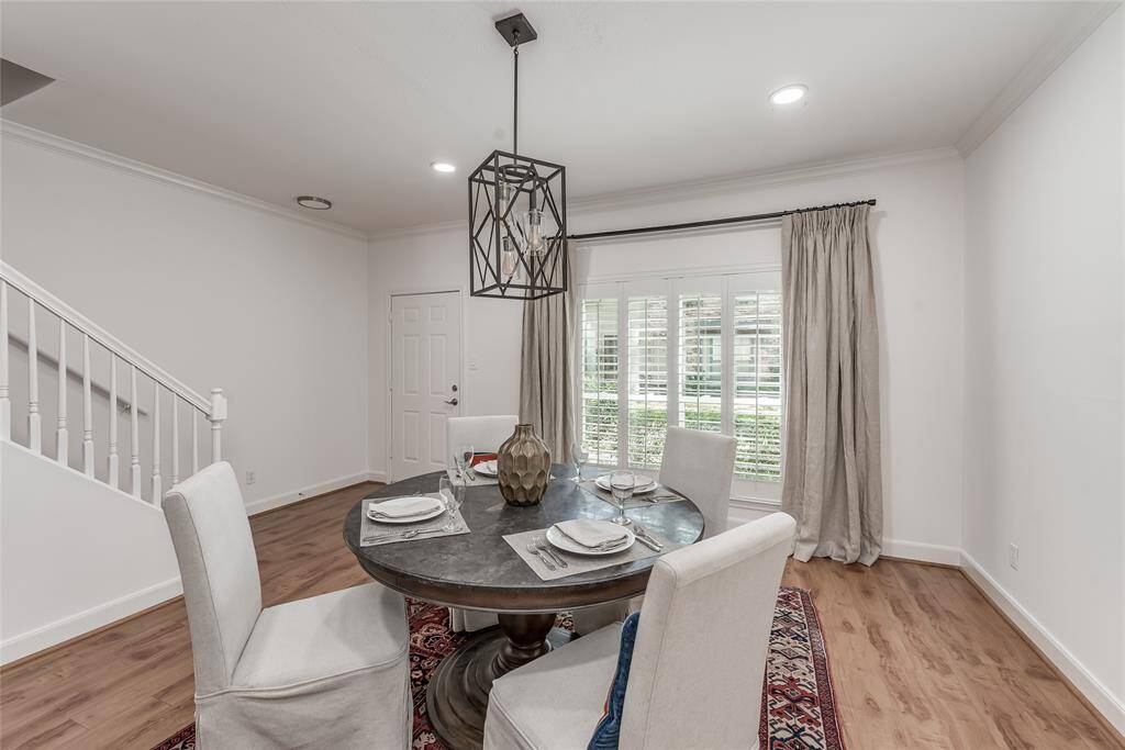 Plantation shutters throughout