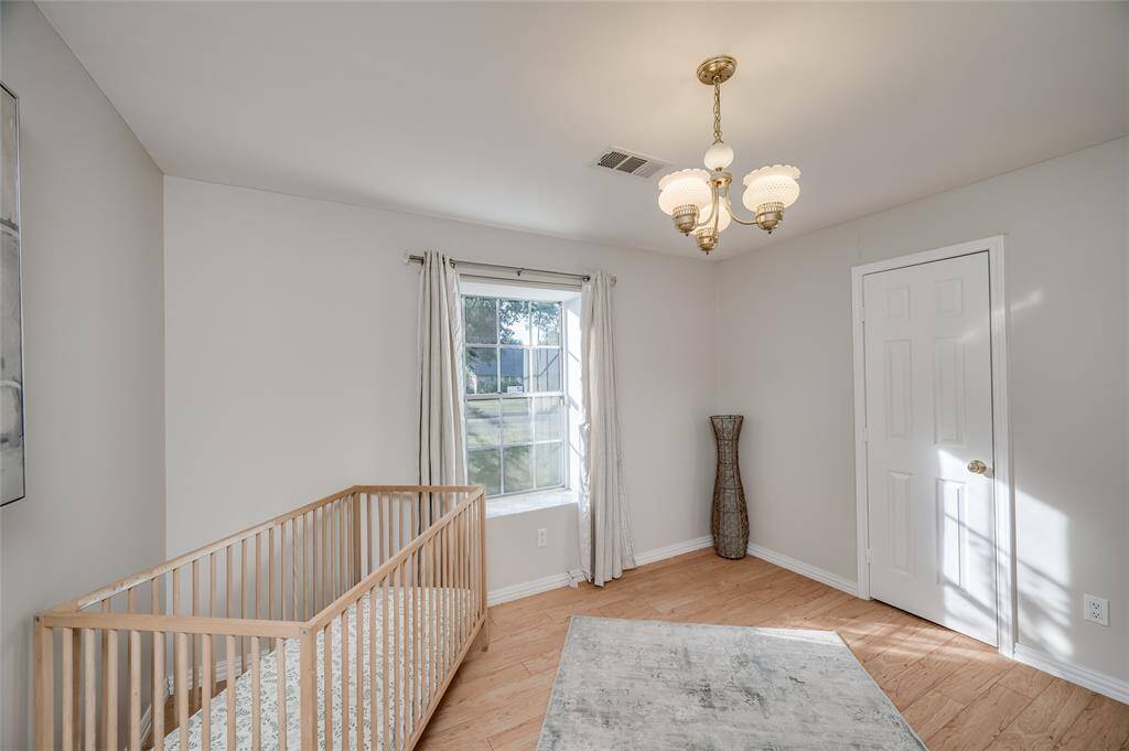 Secondary bedroom down that can serve guests, a nursery or be a secondary office- the options are plentiful!