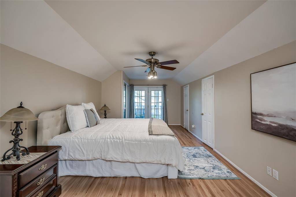 The primary up offers space for a full sitting area with how large it is.  Featuring 5 closets and balcony area, it's truly one of a kind and offers lots of possibilites.