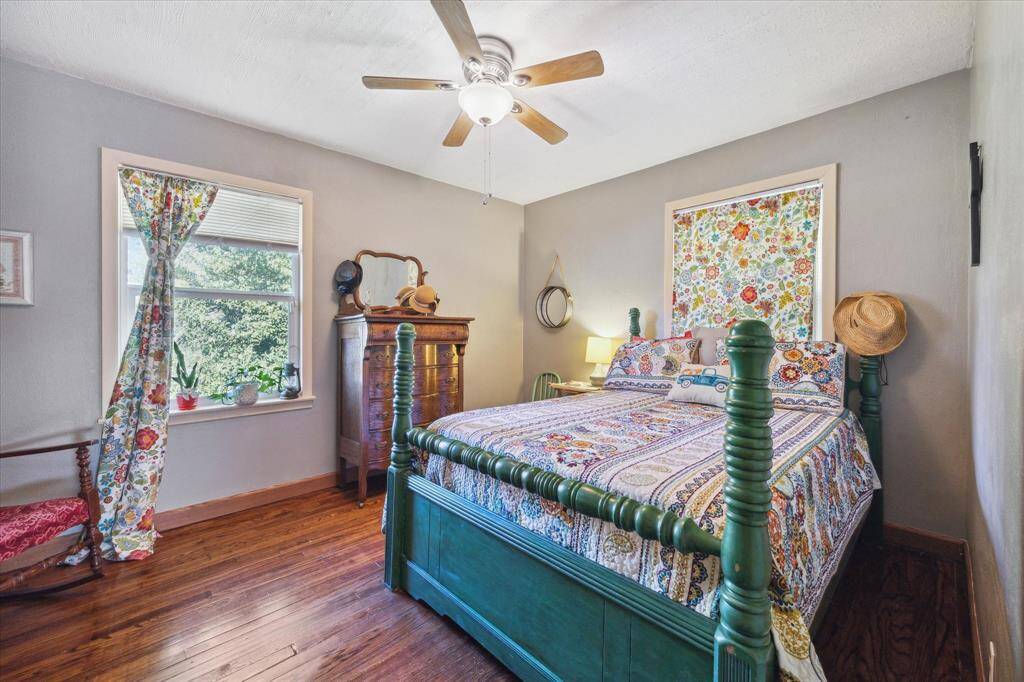 Bedroom 2 with wood flooring