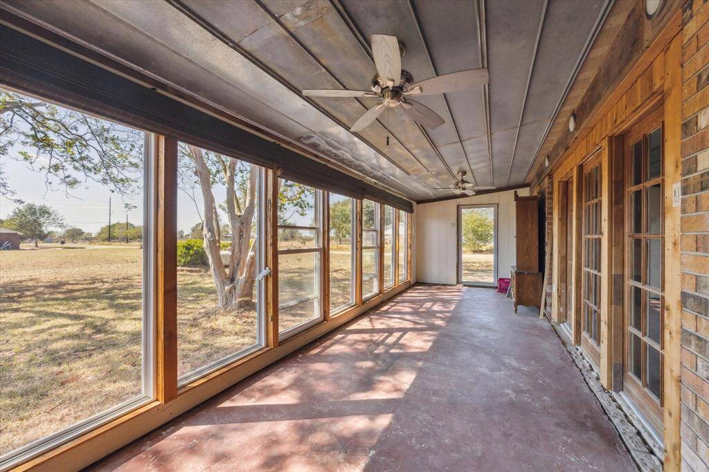 Enjoy the views on the enclosed front porch