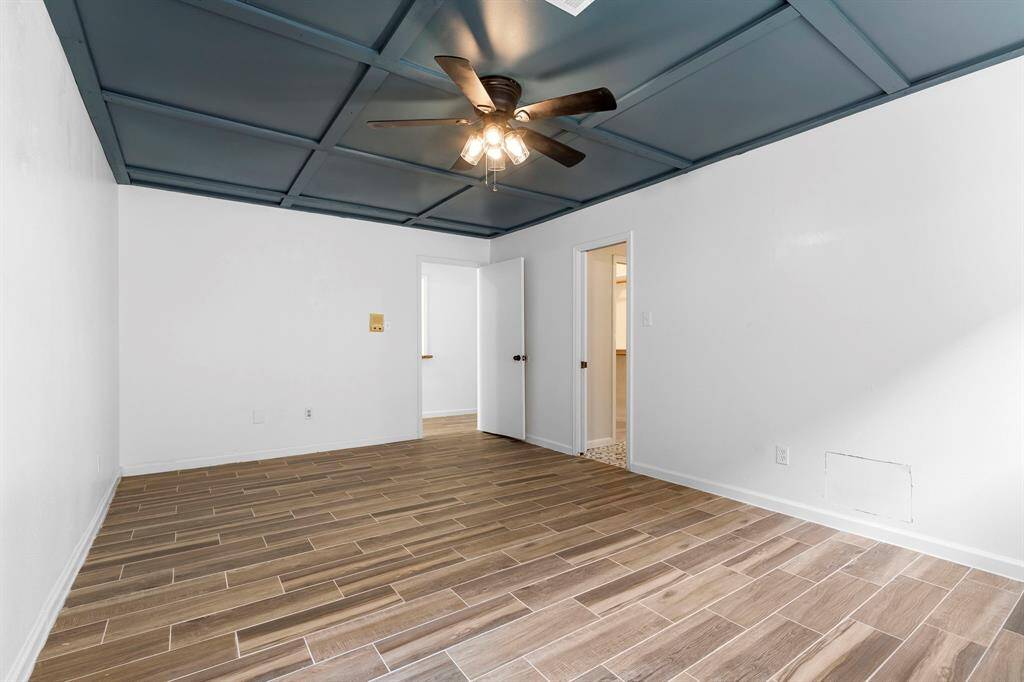 Another view of the downstairs primary bedroom.