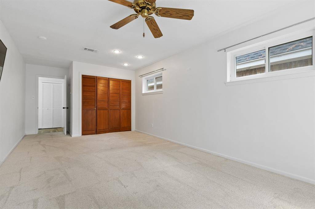 This view shows the closet for this room