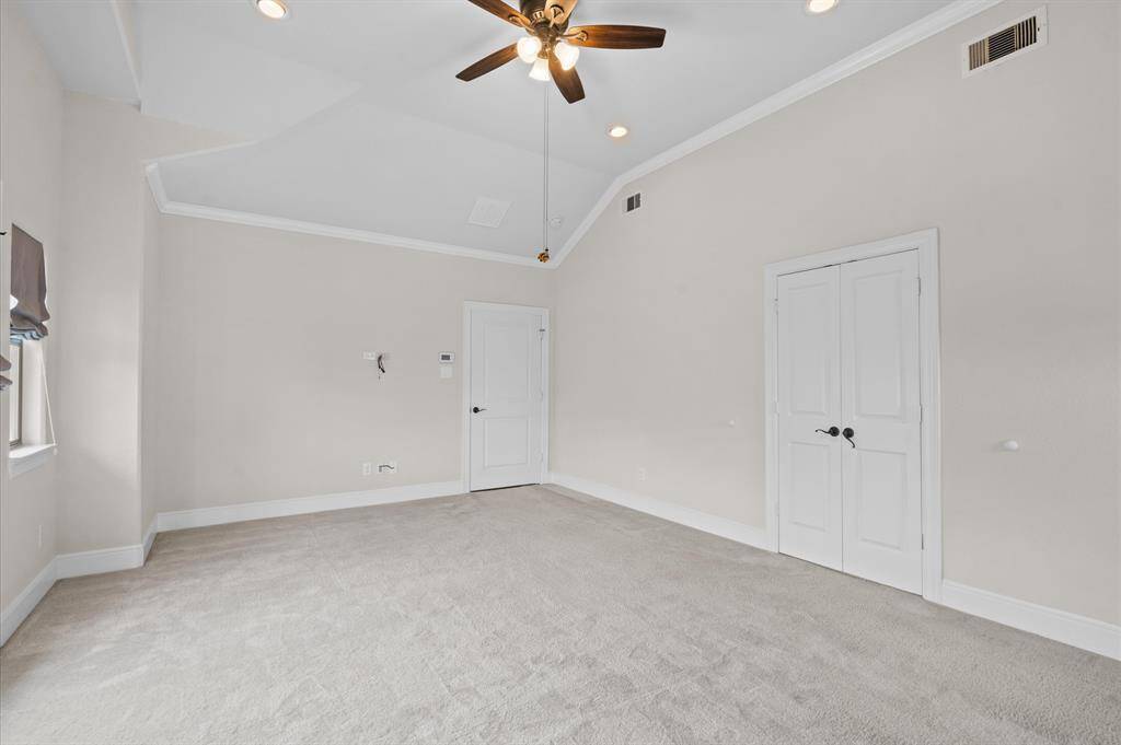 This room is large and has room for  a seating area!