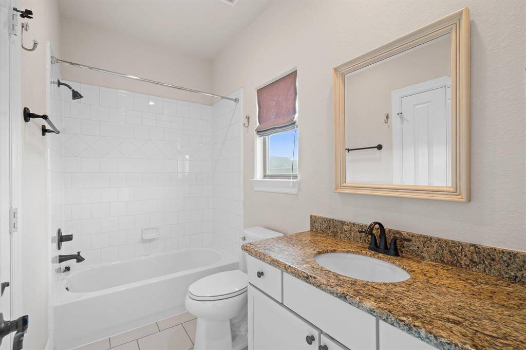 Guest bathroom ensuite. Lovely neutral spaces in this home!