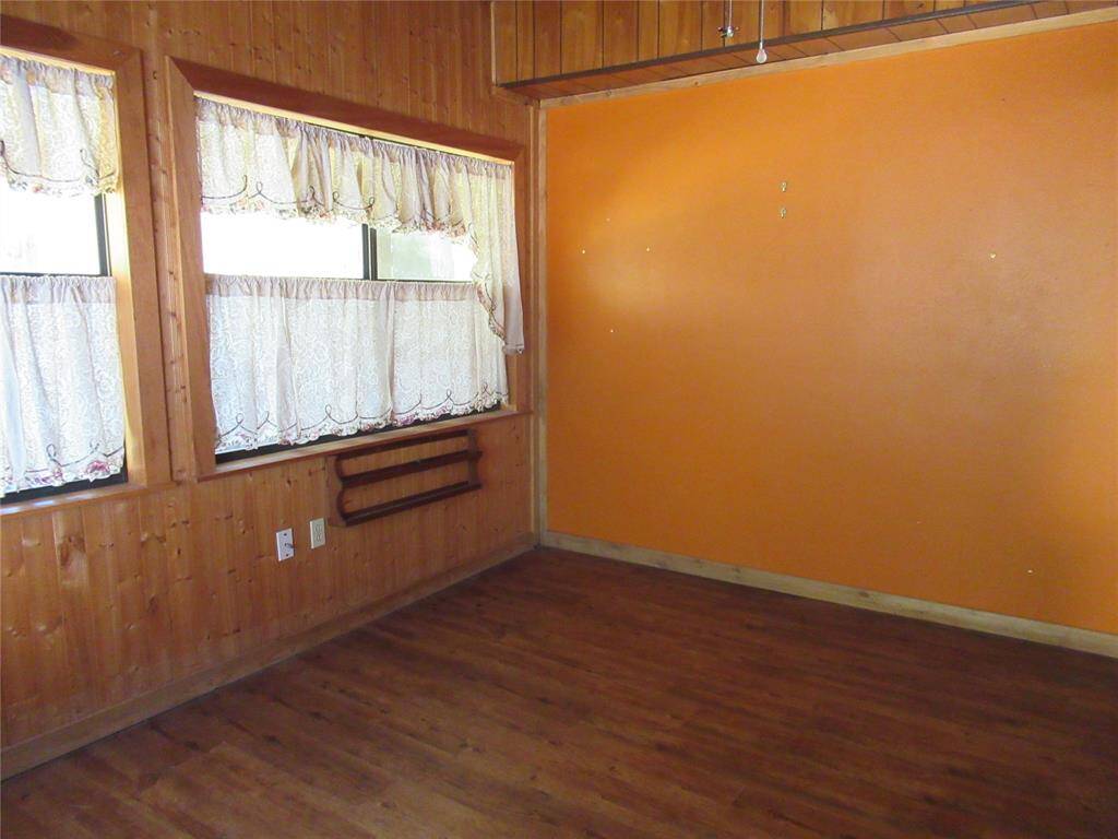 Windows on this wall look to the back yard.