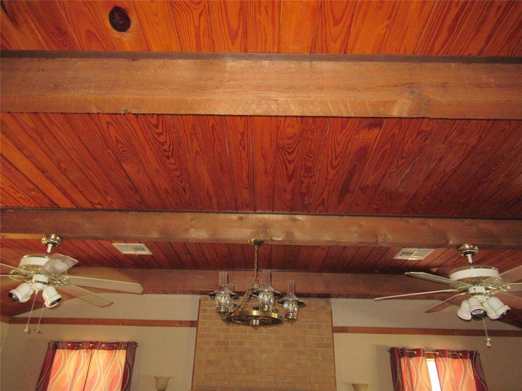 These beautiful wood ceilings are through out the home.