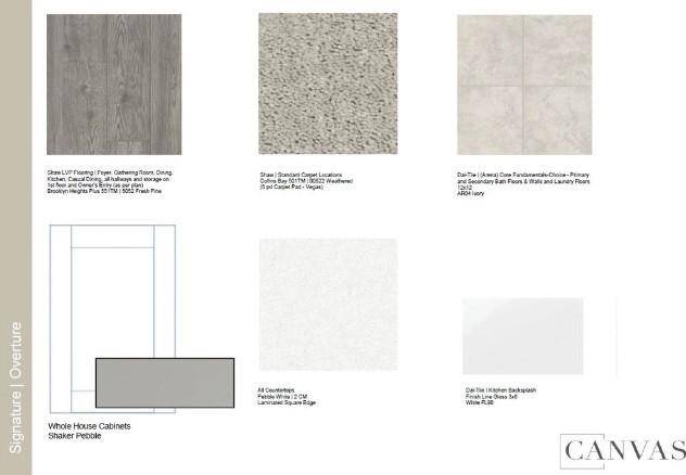 Design Selections. Home is under construction, selections subject to change.