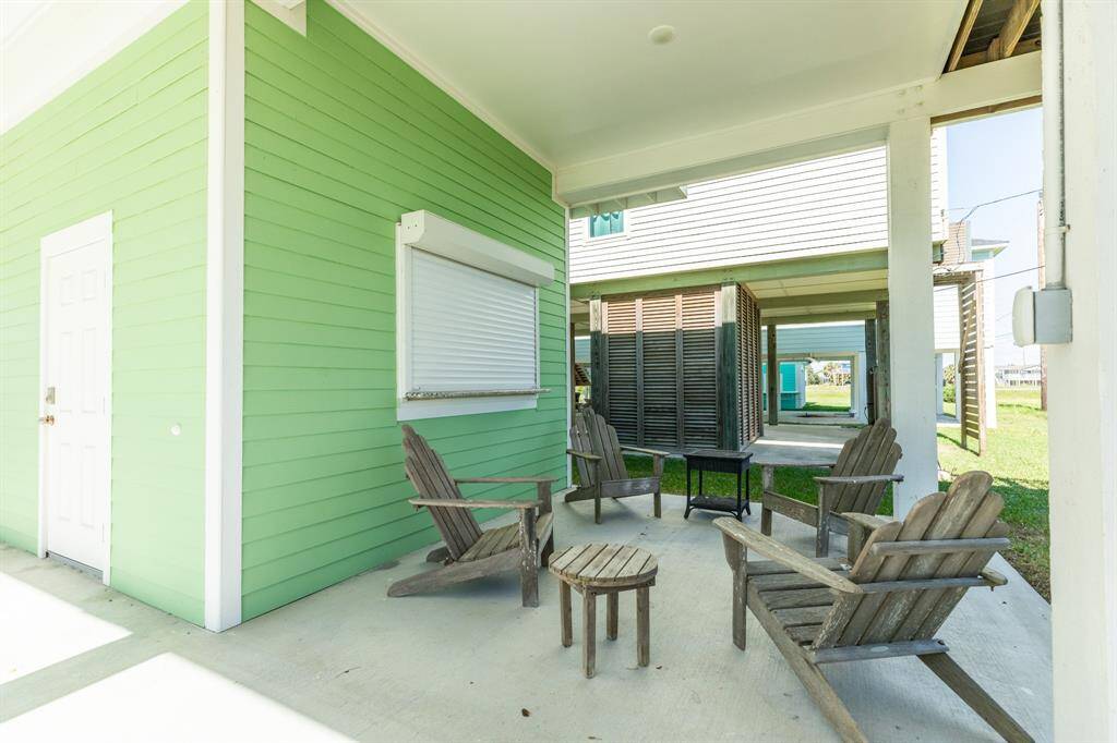 Pass through window with sitting area