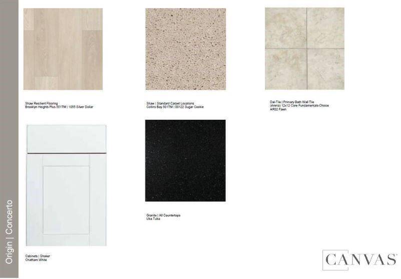 Design Selections. Home is under construction and selections are subject to change.