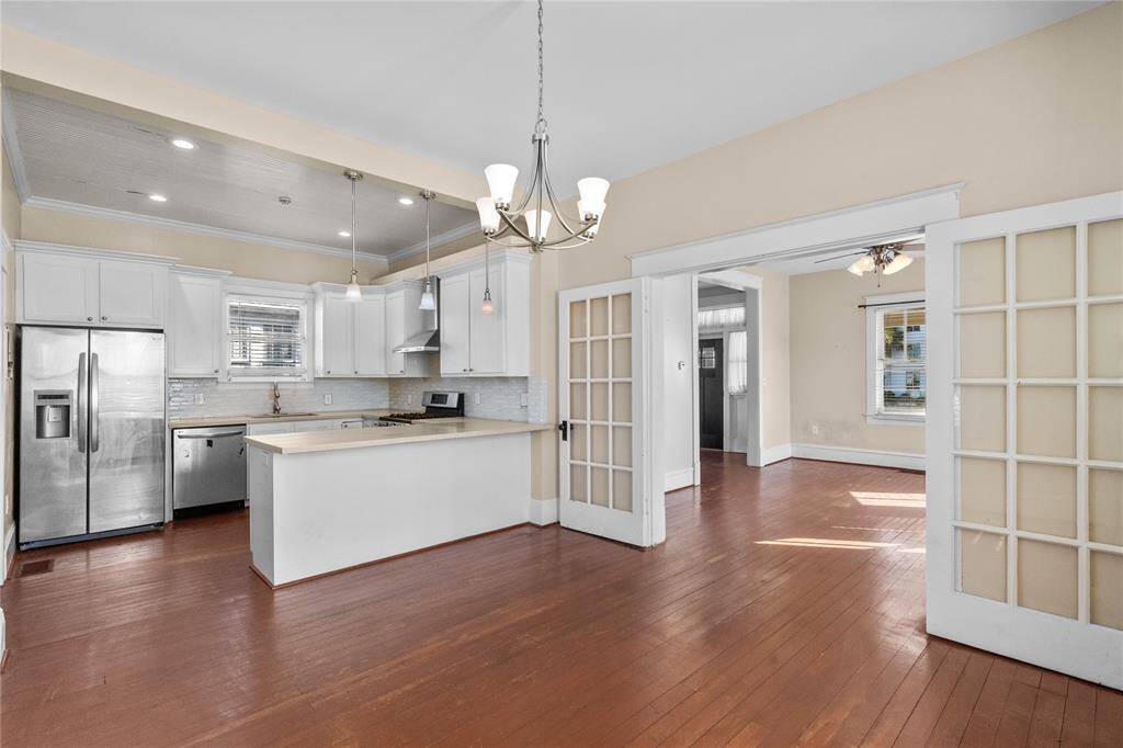 dining and kitchen area