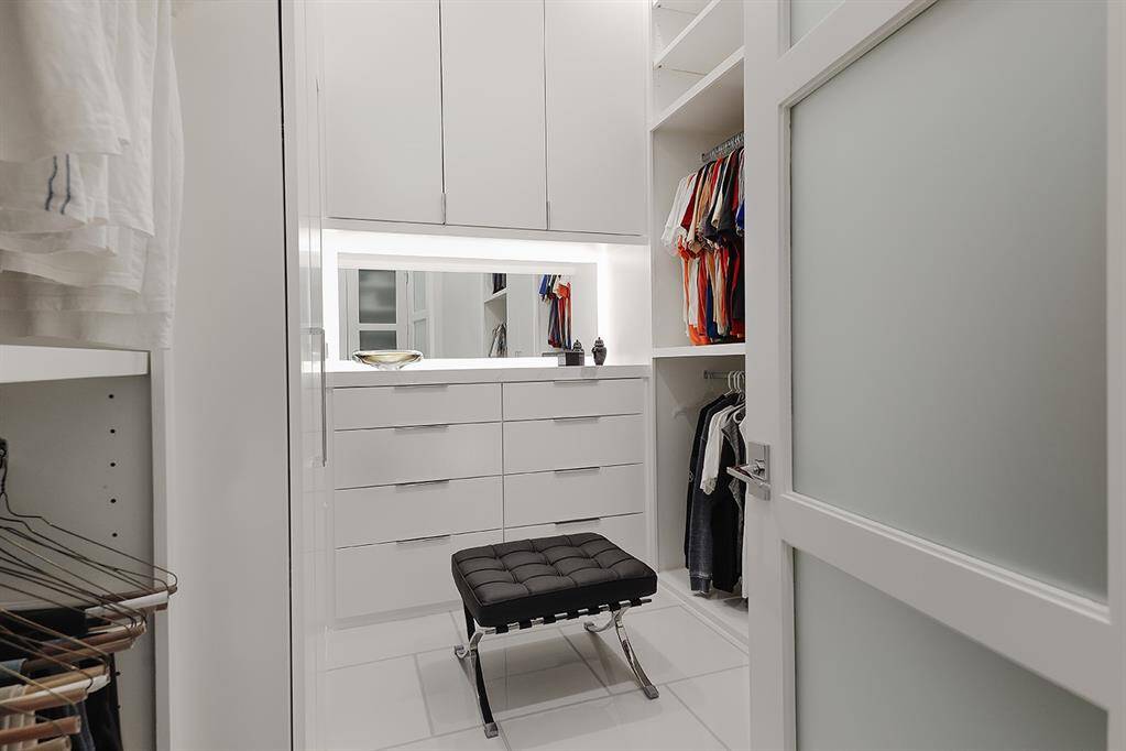 Spacious second primary walk-in closet.