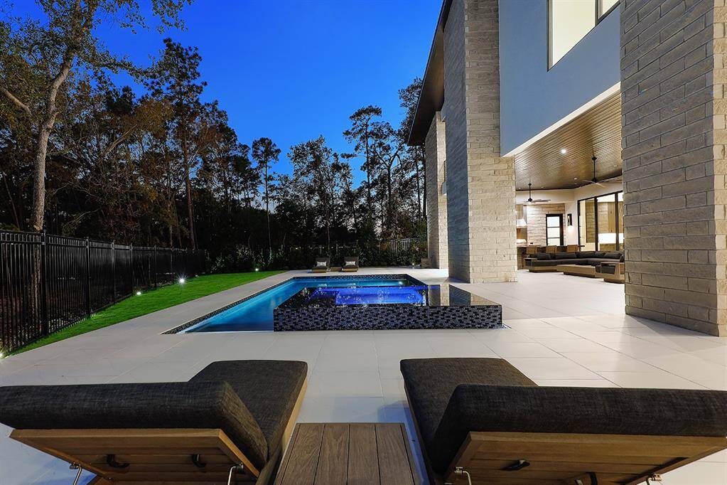 Pool is heated, salt water, pebble sheen level 2by Pebble Tec. Pentair operating system. In floor cleaning system.