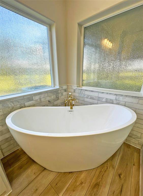 Soaking tub in the Primary Suite