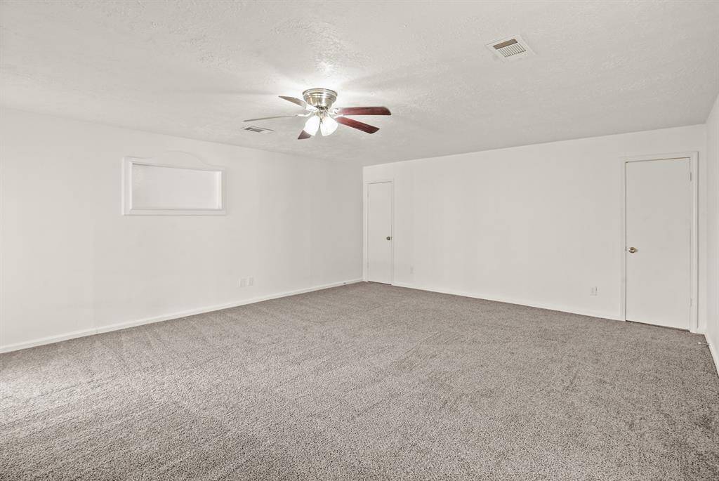 The game room is the ultimate playground for endless fun! (Could also be used as a second primary bedroom with huge closet space.)