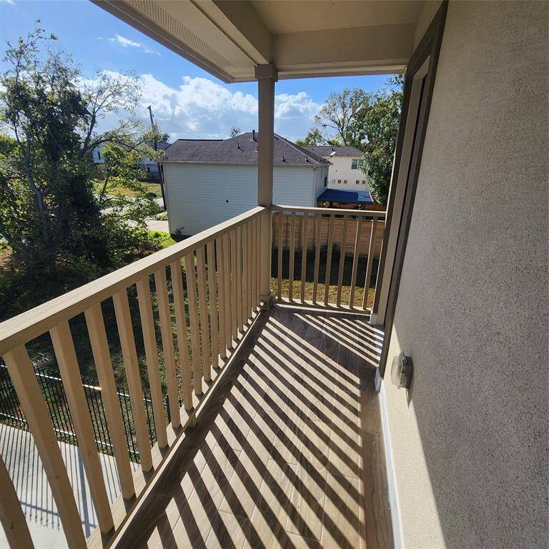 Balcony on second floor