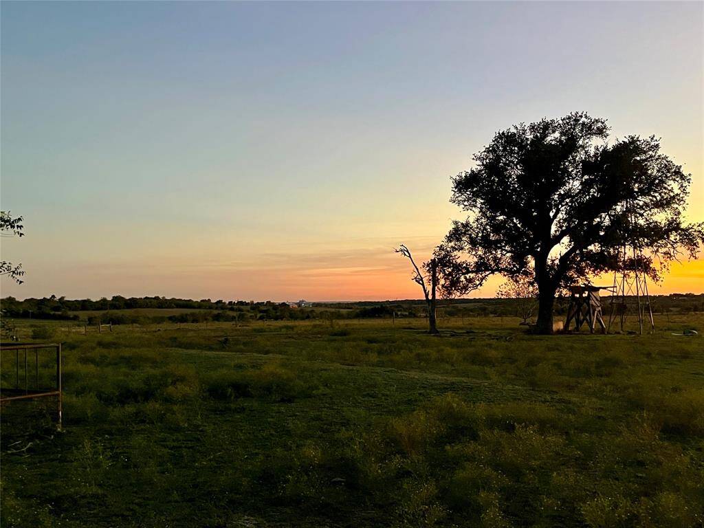 View from old homestead with remnant of windmill