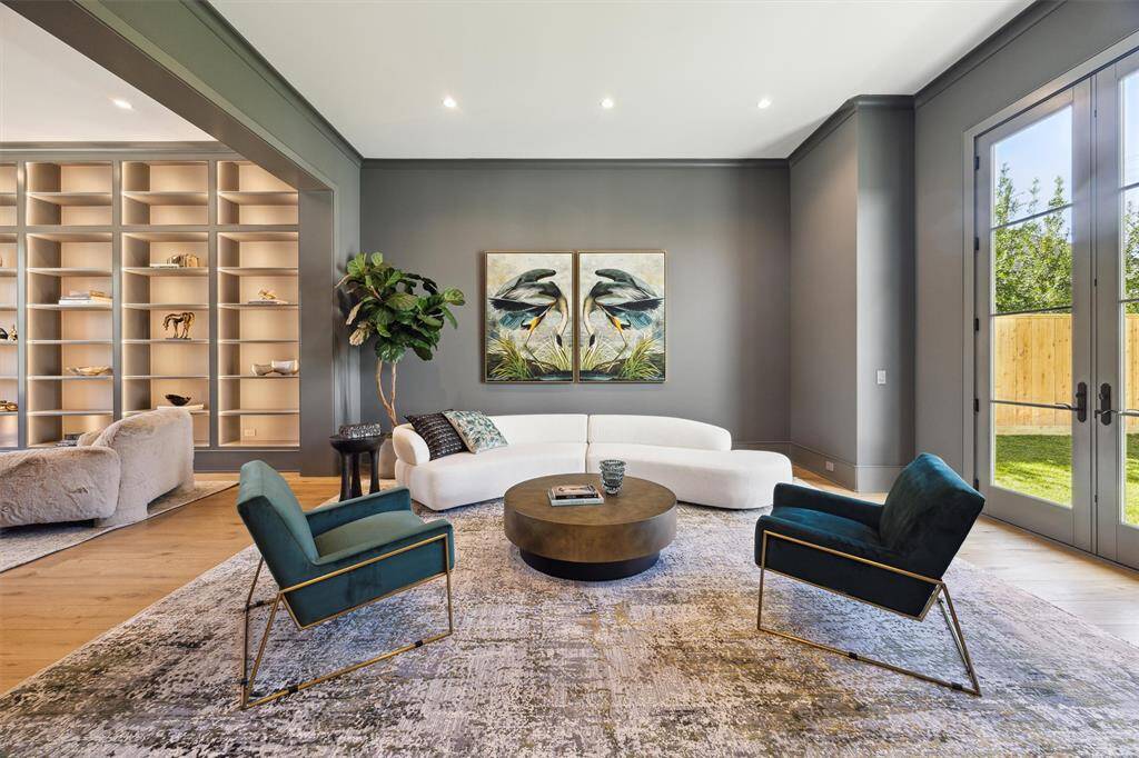 Flex space off the office with double doors leading to the backyard