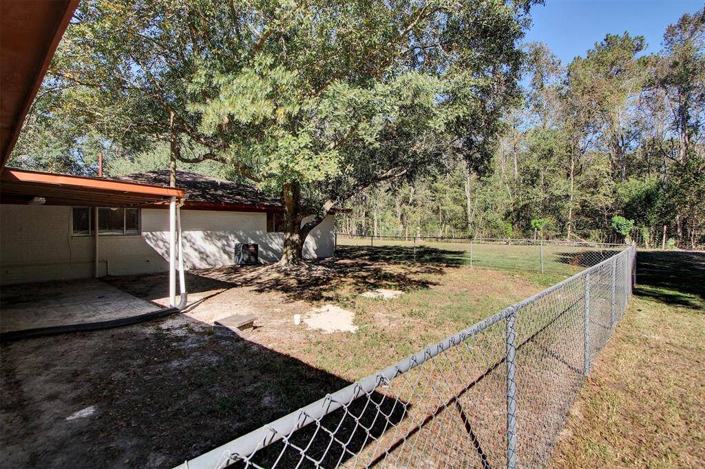 home is fenced backyard from the rest of the land.