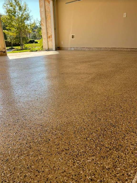 Beautiful newly epoxied garage floor!