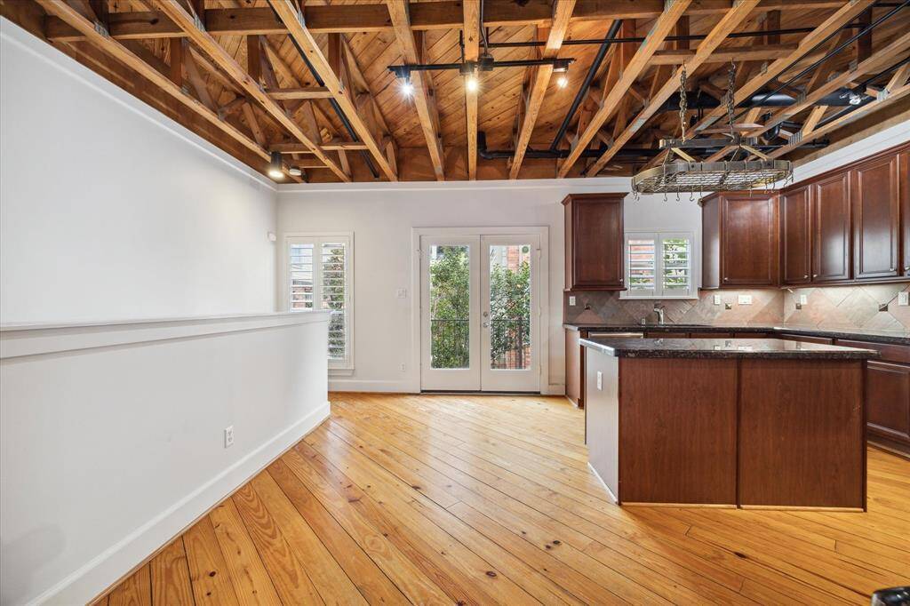 There is room in the kitchen for a breakfast bar, if extra dining space is wanted.
