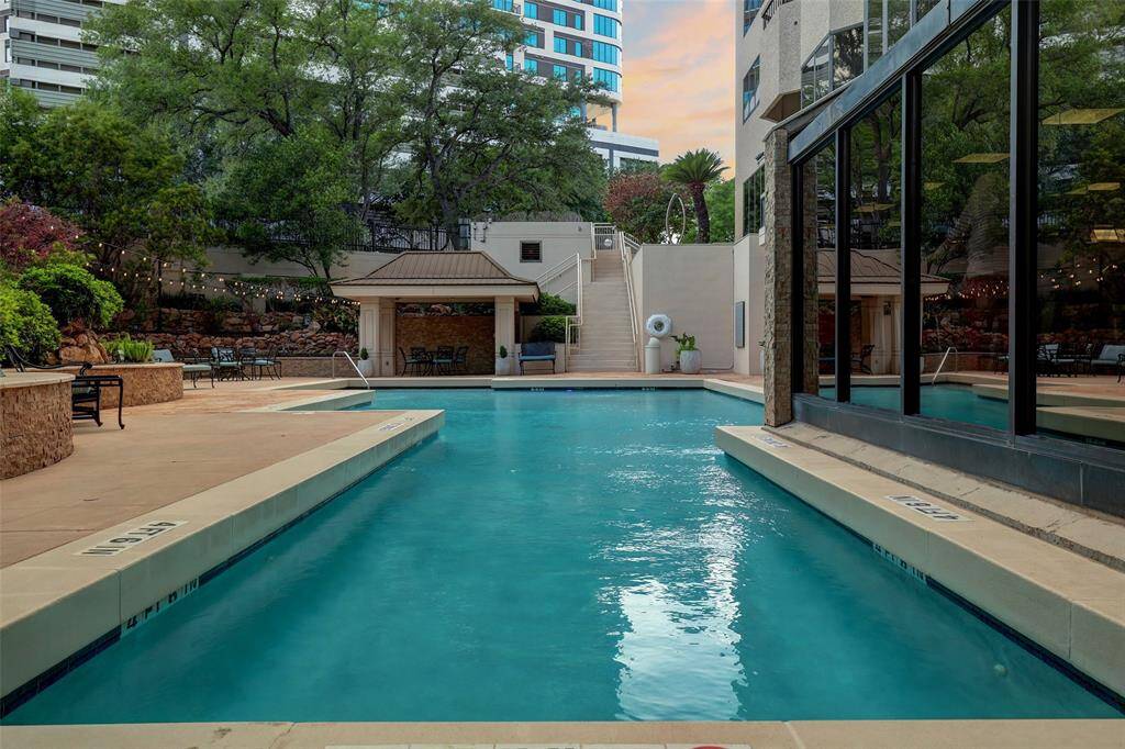 Relaxing pool area.