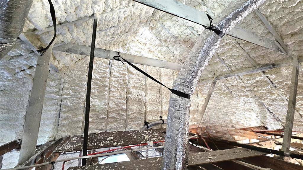 Extremely Energy Efficient Spray Foam Insulation in the Attic and Walls, PEX Plumbing Lines and New HVAC System