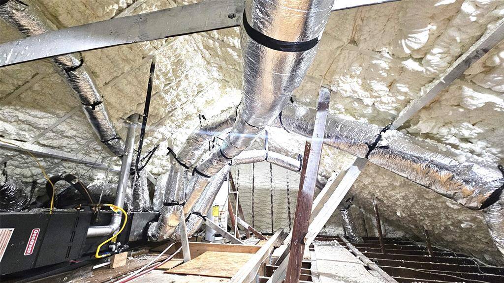 Extremely Energy Efficient Spray Foam Insulation in the Attic and Walls, PEX Plumbing Lines and New HVAC System