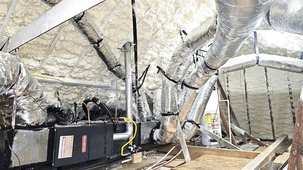 Extremely Energy Efficient Spray Foam Insulation in the Attic and Walls, PEX Plumbing Lines and New HVAC System