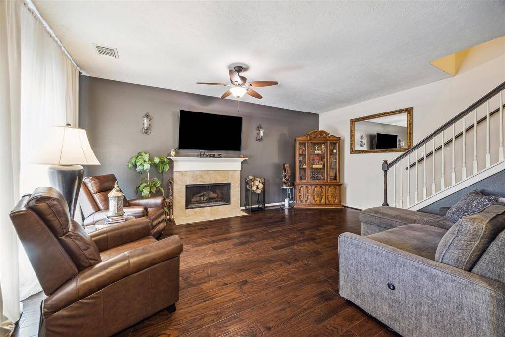 Family Room with fireplace.